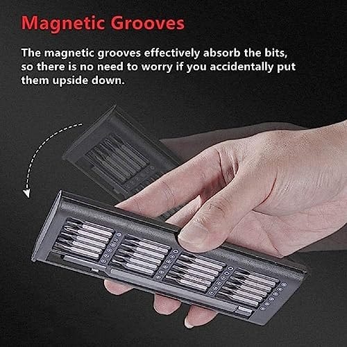 24 In 1 Screw Driver Tiny Magnetic Tools Kit For Repairing Long Handle Screwdriver