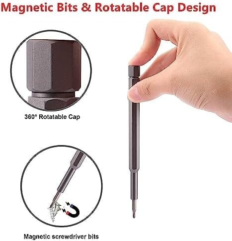 24 In 1 Screw Driver Tiny Magnetic Tools Kit For Repairing Long Handle Screwdriver