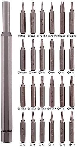 24 In 1 Screw Driver Tiny Magnetic Tools Kit For Repairing Long Handle Screwdriver